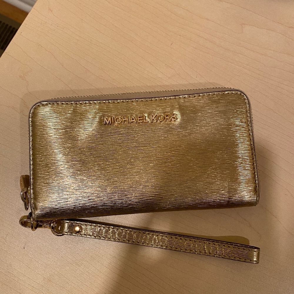 Michael Kors Gold Wristlet